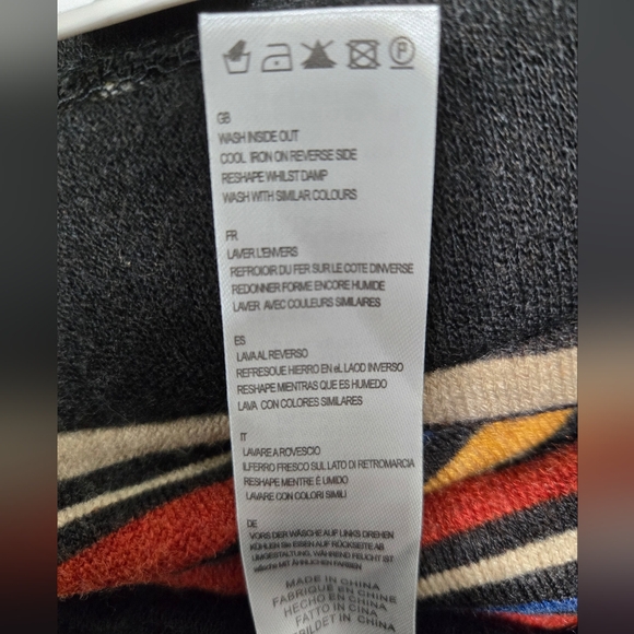 Yumi London Mod Stripe Knit Pleated Mini Sweater Dress Size 6 With 3/4 Sleeves - Picture 13 of 14